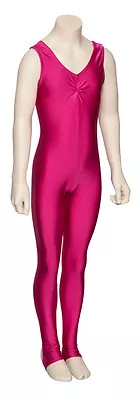 £14.50 • Buy Childrens Girls Shiny Dance Gymnastics Ruched Front Unitard Catsuit KDC013 Katz
