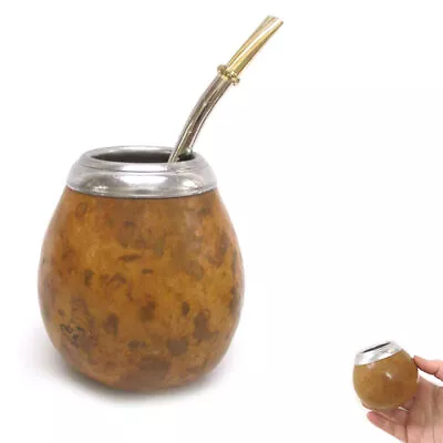 Argentina Mate Gourd Yerba Tea With Straw Bombilla Cup Gourd Yerba Kit Infusion • $9.42