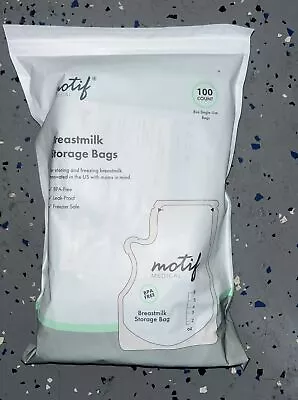 Motif Medical Breast Milk Storage Bags 8oz Single Use Bags 100 Count BPA-Free • $11.50