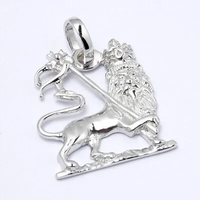 Lion Of Judah Pendant 925 Sterling Silver Rastafari • $30