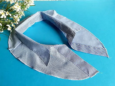 $2.26 • Buy 397 #Neckband Neckline To Apply   Chambray   Stripe White Blue Period Vintage