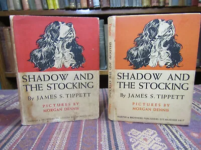 1937 SIGNED Tippett SHADOW AND THE STOCKING - A TRUE STORY Cute Dog Book HB/DJ • $30