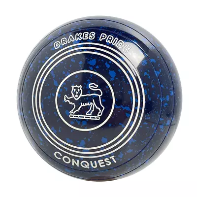 Drakes Pride Conquest Lawn Bowls Size 3 Heavy Non-Gripped - Blue Speckle W1-1989 • $699