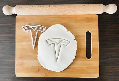 Tesla Logo Cookie Cutter Cake Decoration Pastry Dough Biscuit • £6