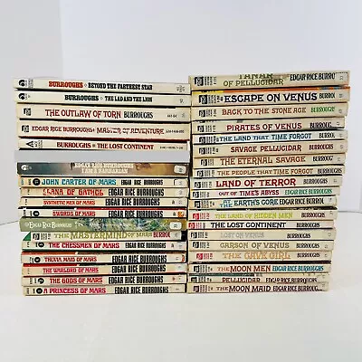 Edgar Rice Burroughs Lot Of 36 Ace Paperback Adventure Books Venus Mars 1970s • $59.99