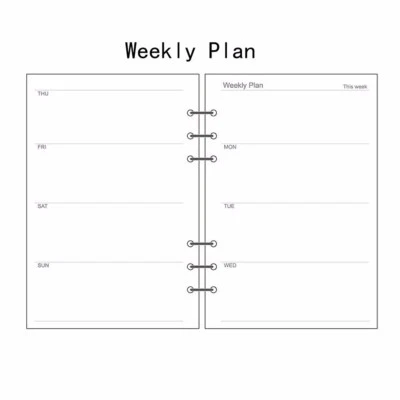 £3.10 • Buy A5/A6/A7 Weekly Planner Diary Notebook Insert Refill Schedule Organiser 45Sheets