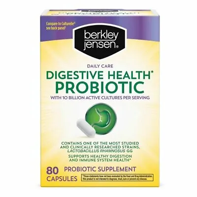 $22.50 • Buy Probiotic Berkley Jensen Daily Care Digestive Health Culturelle 80 Ct.