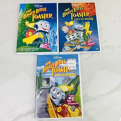 Brave Little Toaster 1-3 Disney DVD Lot Original Goes To Mars & To The Rescue • $14.95