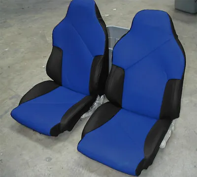 Iggee Custom Front Seat Covers For Chevy Corvette C4 Sport 1994-1996 Black/blue • $159