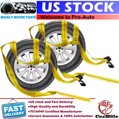 2x Basket Tiedown Adjustable Straps Tow Dolly Wheel Net Set Flat Hook Heavy Duty • $63.01
