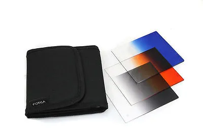 Gradual Blue Orange Gray 3PCS Square Filter Set For Cokin P Series+3 Slots Case • £12.37