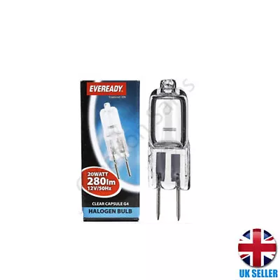 G4 Halogen Capsule Light Bulbs Replace LED Clear Lamp 12V 20W UK Eveready • £3.99