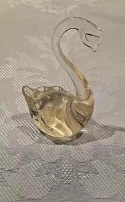 £12 • Buy Heron Glass Clear Swan - 9 Cm Tall - Comes With Gift Box - Hand Crafted In UK