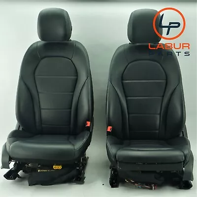 +s923 W205 Mercedes 15-18 C Class Complete Front Right & Left Seat Set Black • $1079.99