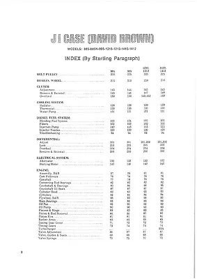 David Brown Case 885 995 1210 1212 1410 1412 Tractor Service Workshop Manual • £22.99