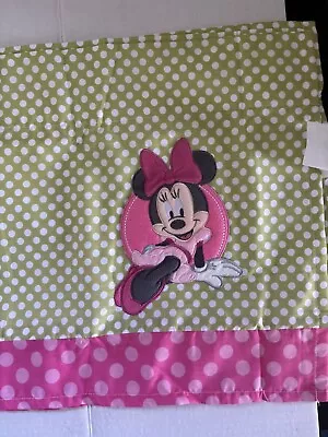 Disney Minnie Mouse Petal Perfect Window Valance Curtain Green Polka Dot • $11.75