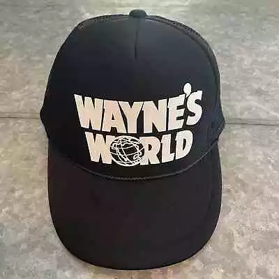 Wayne's World Trucker Snapback Hat Black Cobra Vintage 90s Grunge Rock SNL • $15