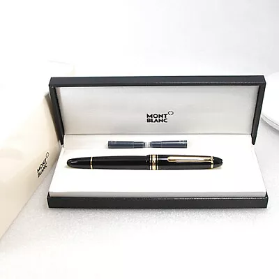 H245 MONTBLANC 147 Meisterst Ck Traveler Fountain Pen Nib 14K 585 Cartrid 486 • $453.01