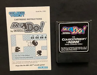 ColecoVision Game Cartridge - Mr. Do!  With Instruction Booklet  Very Good !! • $25