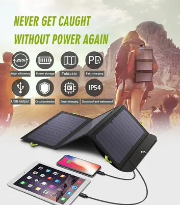 ALLPOWERS Foldable Solar Panel Charger Solar Charger USB Ports For Camping Use • $15.99