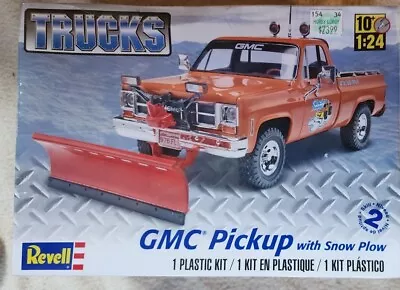 Revell 1:24 Scale GMC Pickup Truck With Snow Plow Model Kit 85-7222 • $22.50