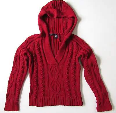 Victoria's Secret Moda International Cable Pom Knit Sweater W/ Hood M Medium • $24.99