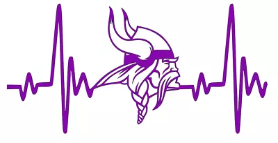 Minnesota Vikings NFL Football Heartbeat Car Laptop Cup Sticker Decal • $5