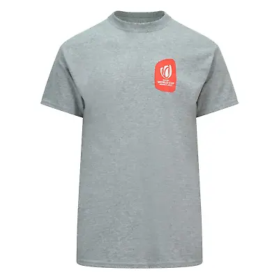 Rugby World Cup 2023 Men's 20 Unions Map Back Print T-Shirt | Grey • £5.95