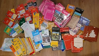 Job Lot Of Vibtage Maps Michelin Ordnance Survey Etc - Large Mixed Bundle • £1