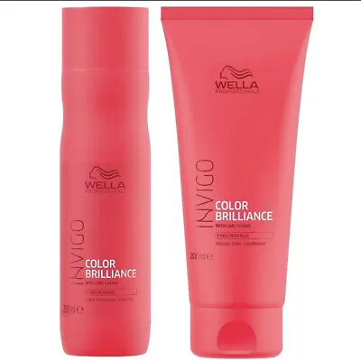 £13.99 • Buy Wella Invigo Colour Brilliance Shampoo&Conditioner For Fine/Normal Hair 250ml