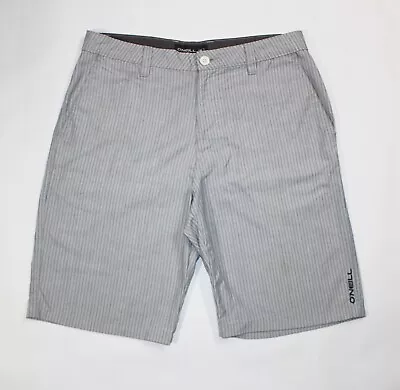 O'NEILL Gray Stripe Shorts Men's Size 32 EUC!! • $8.99