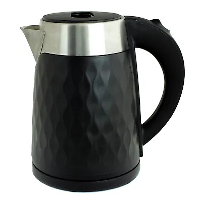 Cordless Electric Kettle 1.8L 1500W Black Diamond Jug Boil Dry Protection (DE) • £21.99