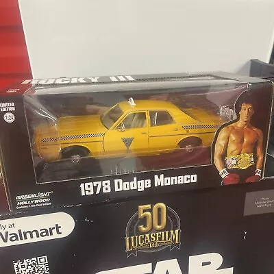 1978 Dodge Monaco Taxi Yellow  Rocky Iii  1/24 Diecast Model Greenlight 84161 • $20