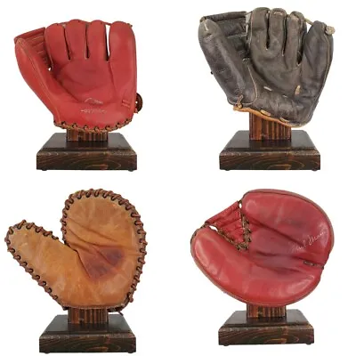 Vintage Baseball Glove Display Stand Wood-Stained & Sealed-Drying Rack-Espresso • $27.50