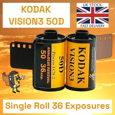 £6.75 • Buy Kodak Vision3 50D 35mm Film, Fresh Stock, 36 Exposures, Professionally Loaded