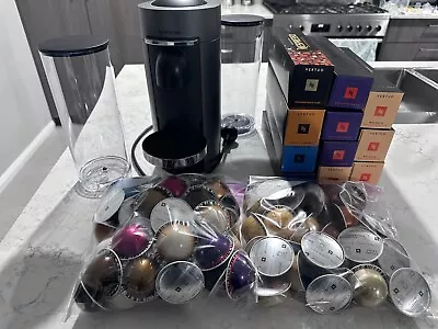 Nespresso Virtuo Plus Coffee Machine And Coffee Pods • $150