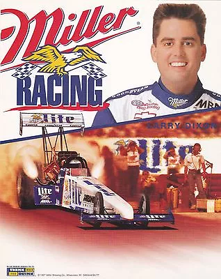 1997 Larry Dixon NHRA Miller Lite Dragster Hero Card Photo  Don Prudhomme • $3.99