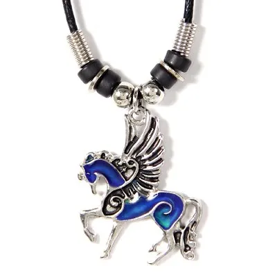 $8.98 • Buy NEW Unicorn Mood Necklace Color Change Pendant Pegasus Liquid Crystal Thermo 