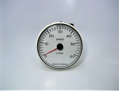 Volvo Penta 3847872 OEM ~NEW~ 4  White EVC 0-60 1/Hour Speedometer *Gauge ONLY* • $86.99