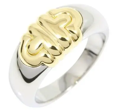 $1046.90 • Buy BVLGARI Ring Parentesi K18 Yellow Gold X SS Size #50 US #5.5 Ex++