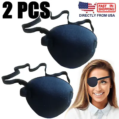 2PCS Eye Patch For Adults Kids Adjustable Washable Eyeshades Concave Foam Padded • $6.19
