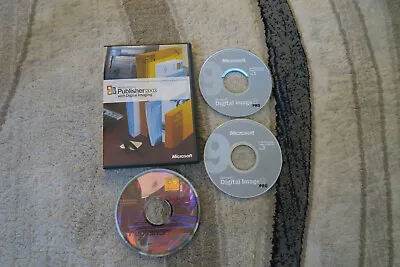 Microsoft Office Publisher 2003 With Digital Imaging 9 Pro 3 Discs With Key • $19.99