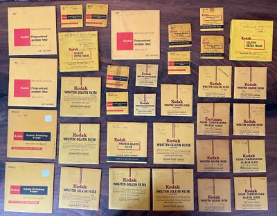 $65 • Buy Kodak Wratten Gelatin Filter Lot 29 Total