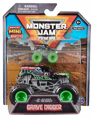 2024 Monster Jam GRAVE DIGGER BAD TO THE BONE With BONUS MINI TRUCK Metal READ!! • $13.99