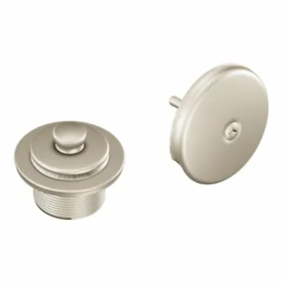 Moen 90332ST Satine Tub Drain Half Kit Push & Lock 1 Hole Face Plate • $37.98