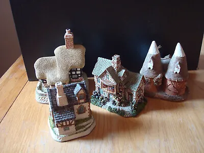 4 Vintage Miniature Cottages Ornaments. David Winter Lilliput Lane Leonardo • £9