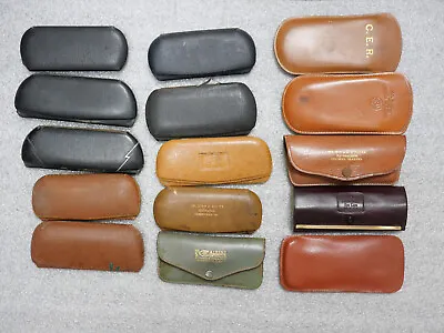 LOT Of 15 Vintage Eyeglass Cases Eyeglass American Frames Military 1950s 1960 • $70