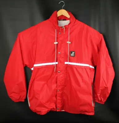 Vintage KWay 2000 International Men's Size XL Red Full Zip Windbreaker Jacket • $75