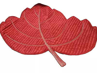 Fine Table Thro Red Maple Leaf Placemats 13  X 18   By Marlo Lorenz (set Of 2) • $10.99