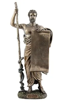 Veronese Bronze Figurine Ancient Celebrities Greek Hippocrates Of Kos Statue • $154